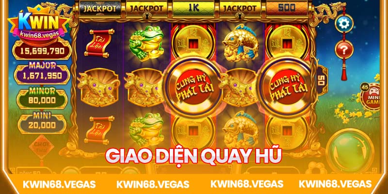 Giao diện quay hũ đẹp mắt