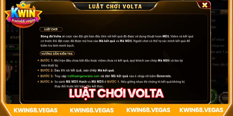 Chi tiết luật chơi Volta